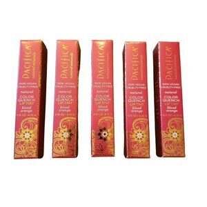 NEW Lot of 5 Pacifica BLOOD ORANGE Color Quench Lip Tint Vegan Cruelty Free